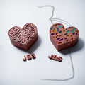 JB3+JB5 CNC heart box bundle, V-carved and epoxy art lids, decorative patterns.