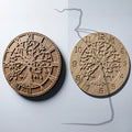 C1+C3 tree of life CNC clock bundle, Roman and Arabic numeral versions, side by side render