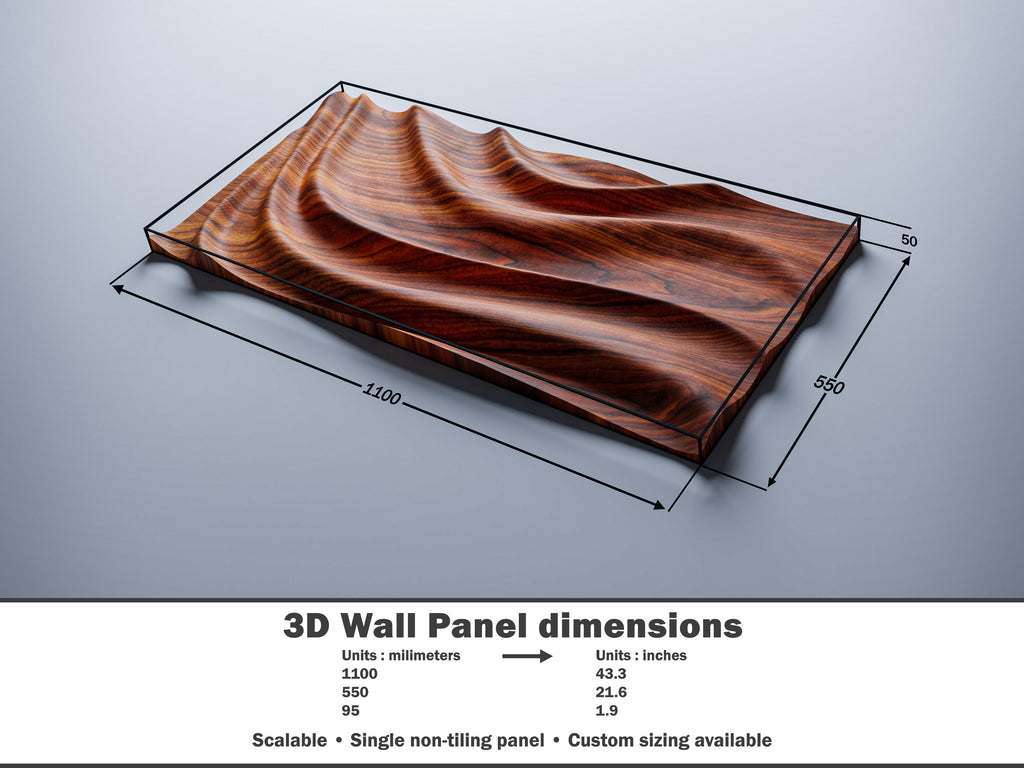 WP10 wall panel dimensions 1100×550×50mm, scalable, single non-tiling panel