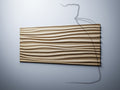 WP11 flowing wave wall panel  oak wood render, angle view,  dimensions 1797×788mm 