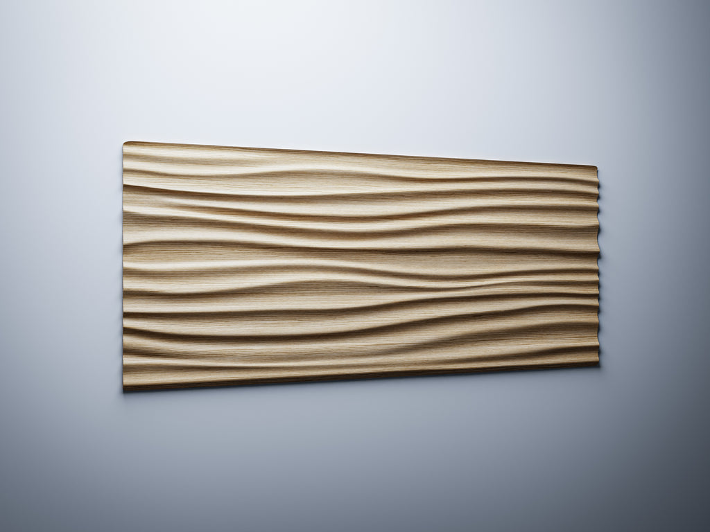 WP11 flowing wave wall panel  oak wood render, alternate view, 1797×788mm