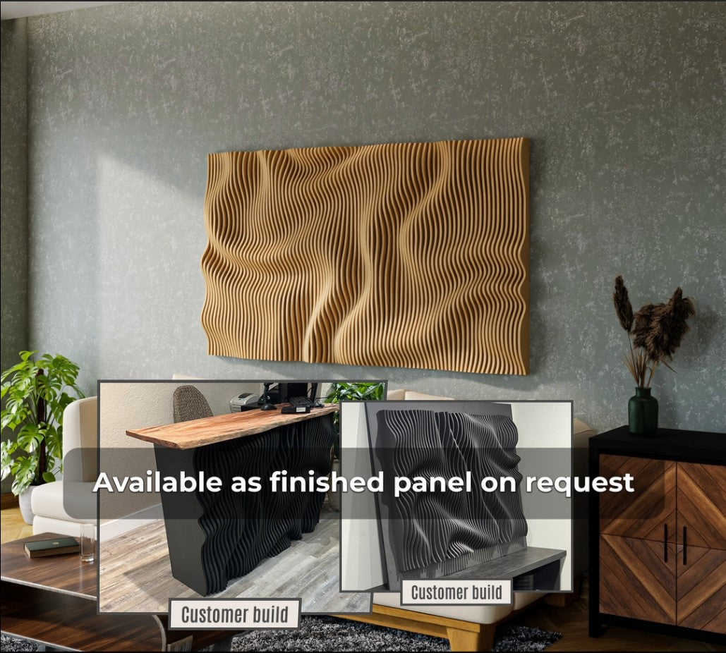 Parametric wall art design files for CNC router or laser cutter. Available in DXF, SVG, EPS, AI and PDF formats
